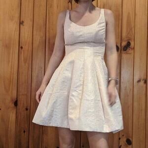 Betsy & Adam Metallic Jacquard fit and flare 2